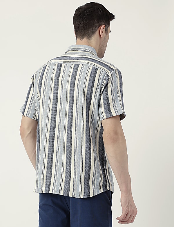 Relaxed Fit Solid Half Sleeves Shirt
