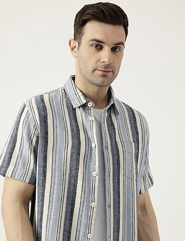 Relaxed Fit Solid Half Sleeves Shirt