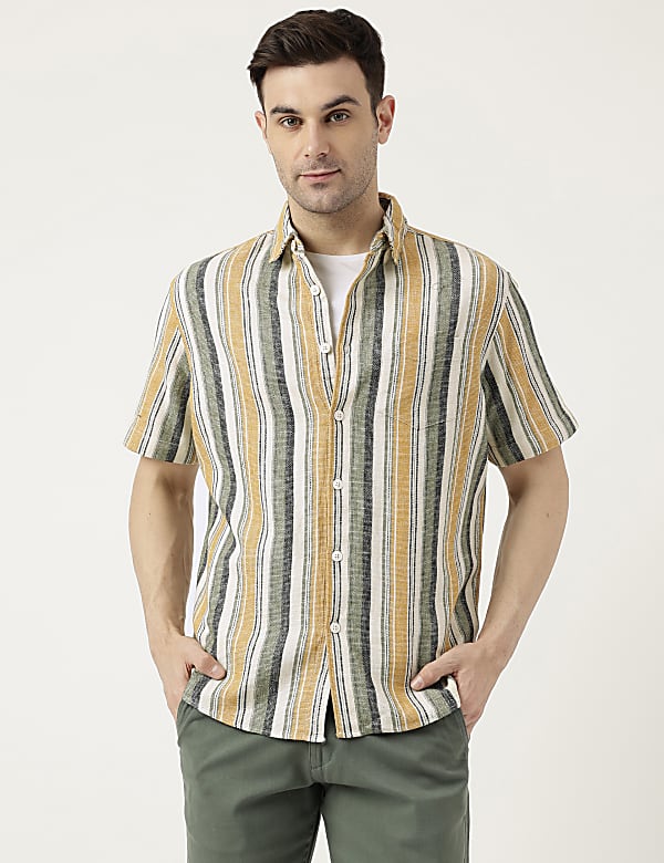 Relaxed Fit Solid Half Sleeves Shirt
