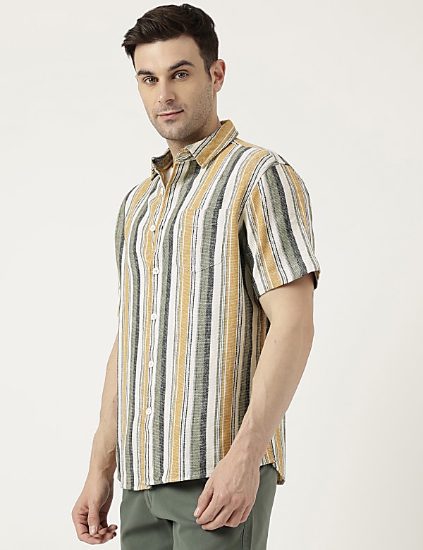 Relaxed Fit Solid Half Sleeves Shirt