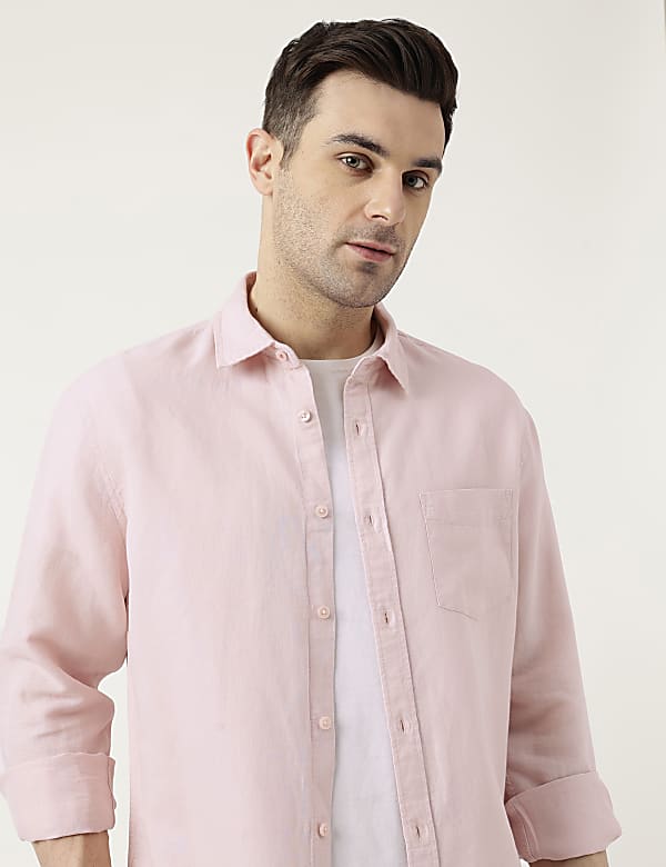 Relaxed Fit Solid Full Sleeves Shirt