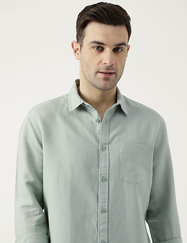 Relaxed Fit Solid Full Sleeves Shirt