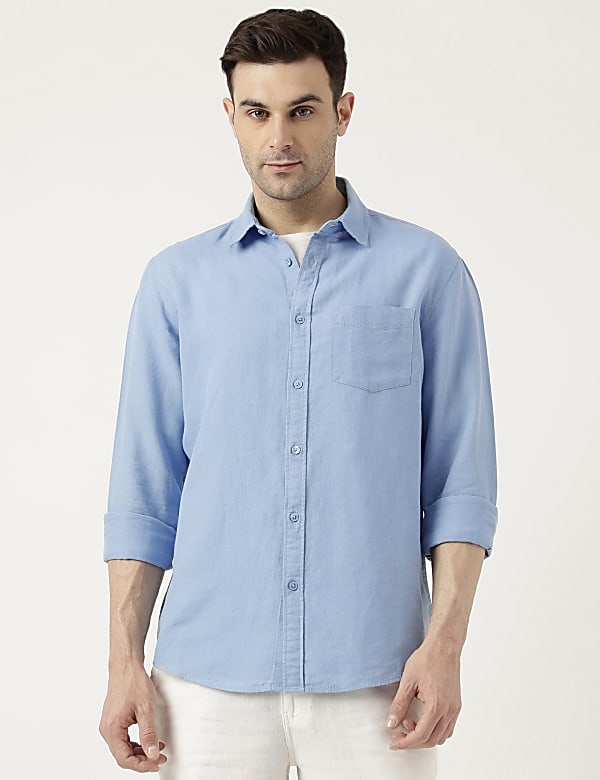 Relaxed Fit Solid Full Sleeves Shirt