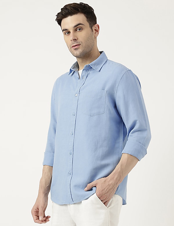 Relaxed Fit Solid Full Sleeves Shirt