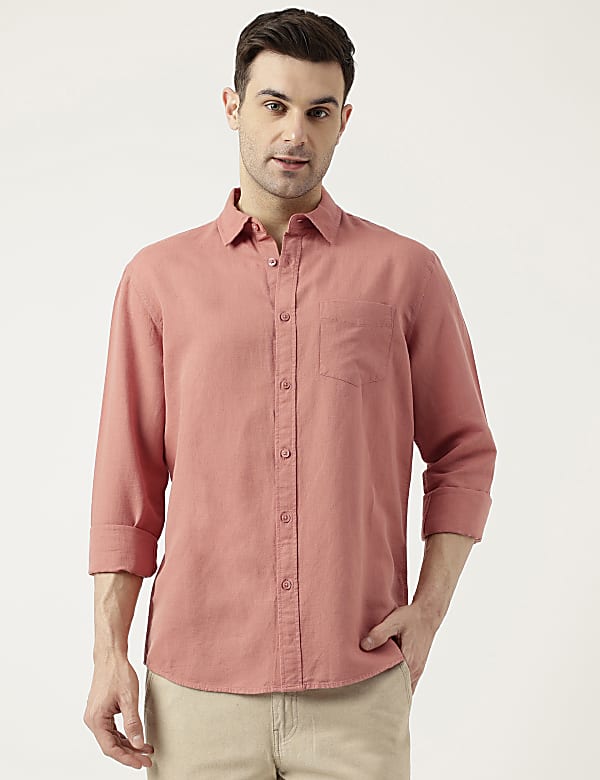Relaxed Fit Solid Full Sleeves Shirt