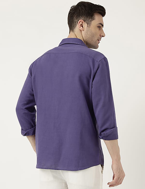 Relaxed Fit Solid Full Sleeves Shirt
