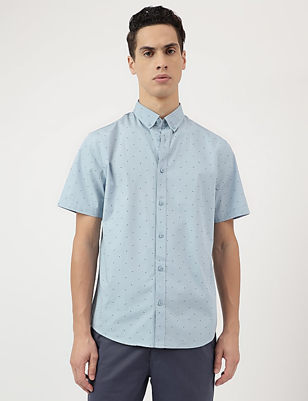 Pure Cotton Button Down Collar Shirt