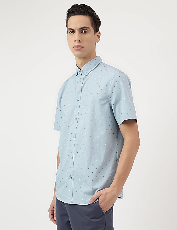 Pure Cotton Button Down Collar Shirt