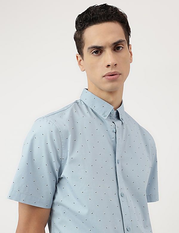 Pure Cotton Button Down Collar Shirt