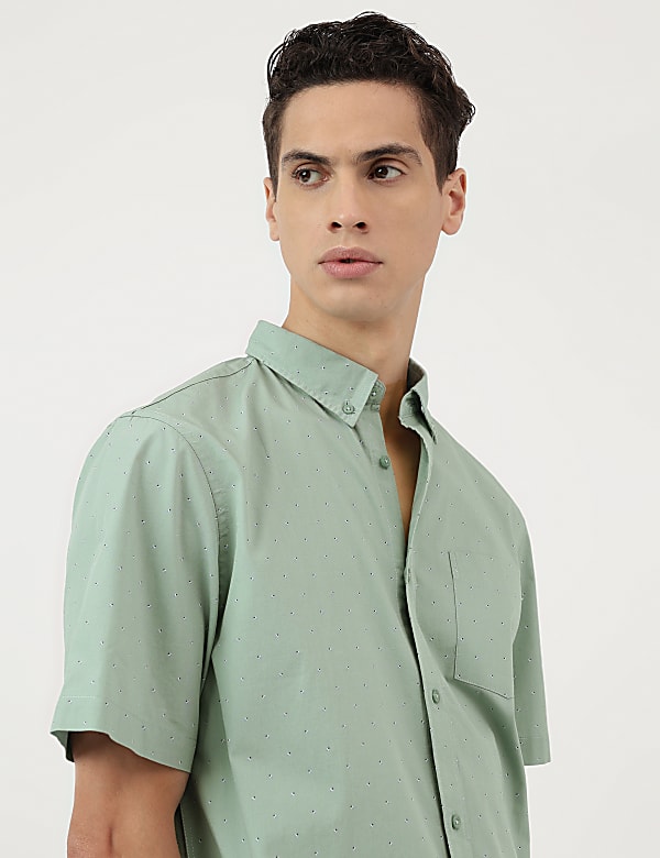 Pure Cotton Button Down Collar Shirt