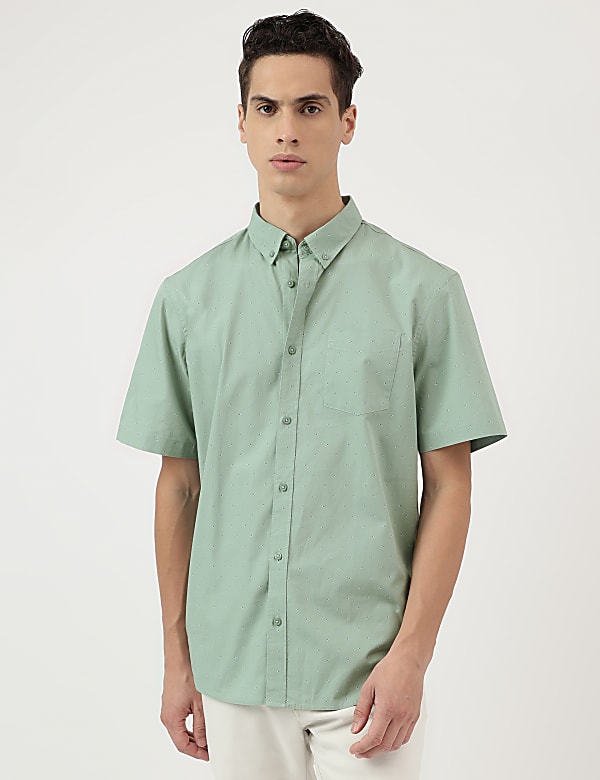 Pure Cotton Button Down Collar Shirt