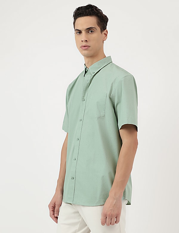 Pure Cotton Button Down Collar Shirt