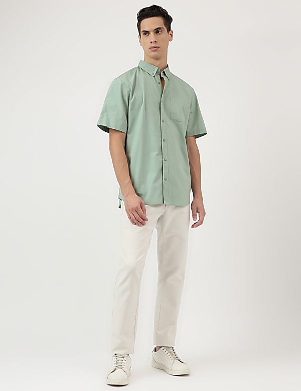 Pure Cotton Button Down Collar Shirt