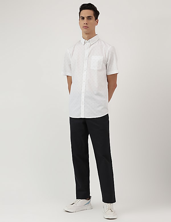 Pure Cotton Button Down Collar Shirt