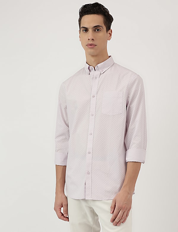 Pure Cotton Button Down Collar Shirt