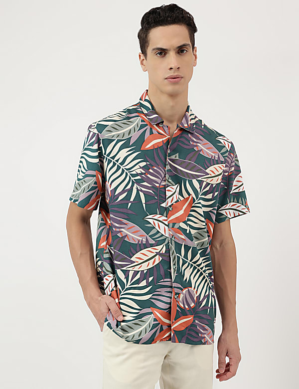 Pure Viscose Tropical Cuban Collar Shirt