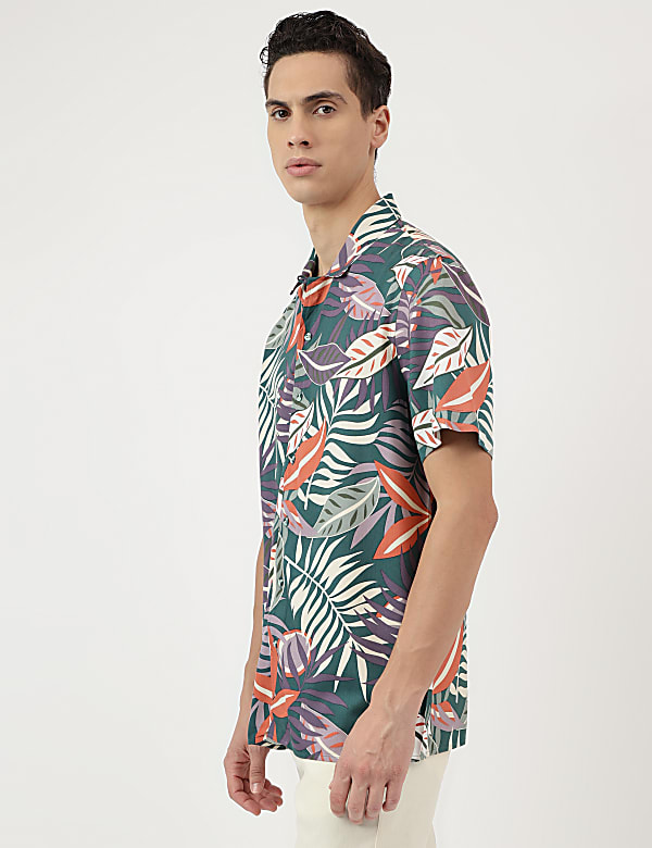 Pure Viscose Tropical Cuban Collar Shirt