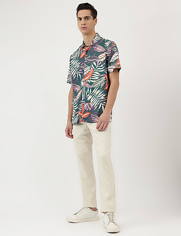 Pure Viscose Tropical Cuban Collar Shirt