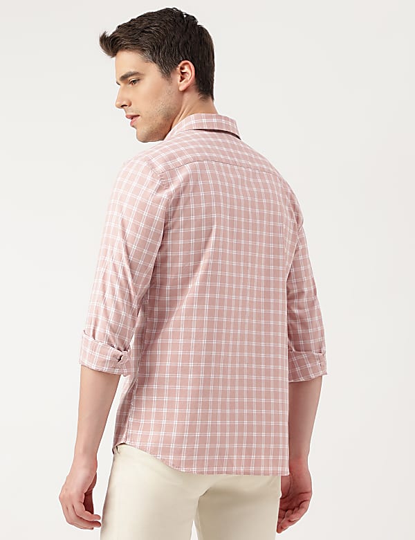Pure Cotton Spread Collar Shirt