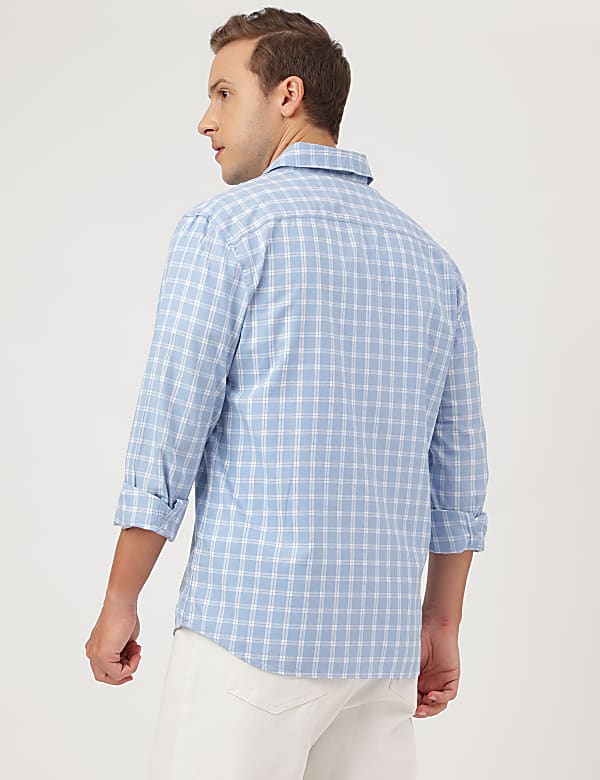 Pure Cotton Spread Collar Shirt