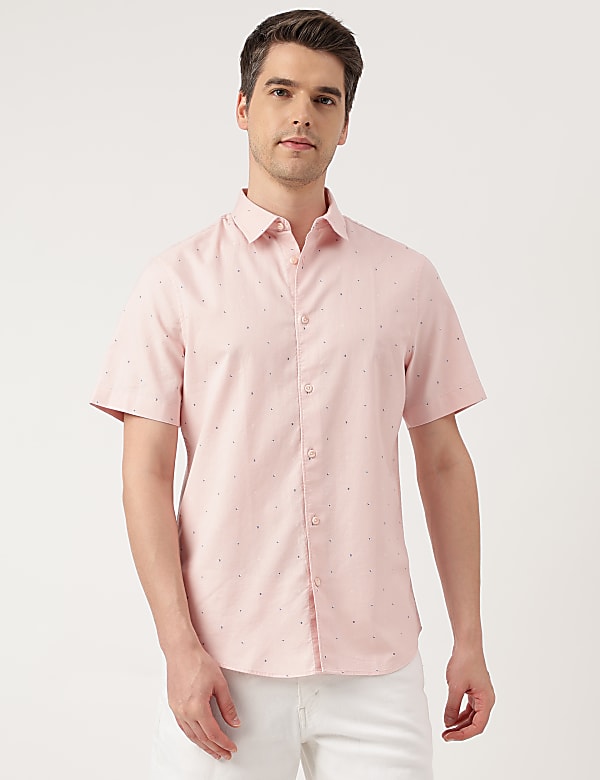 Pure Cotton Ditsy Print Shirt