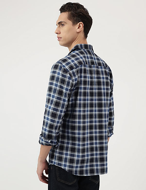 Pure Cotton Spread Collar Shirt