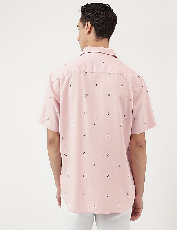 Relaxed Fit Spread Collar Shirt