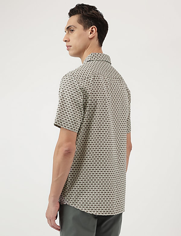 Modal Mix Spread Collar Shirt