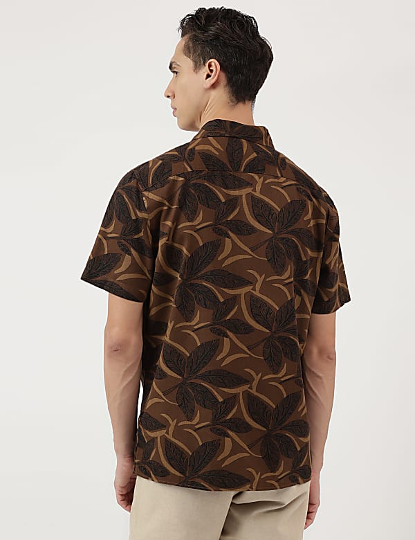 Modal Mix Spread Collar Shirt