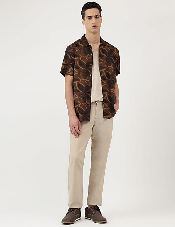 Modal Mix Spread Collar Shirt