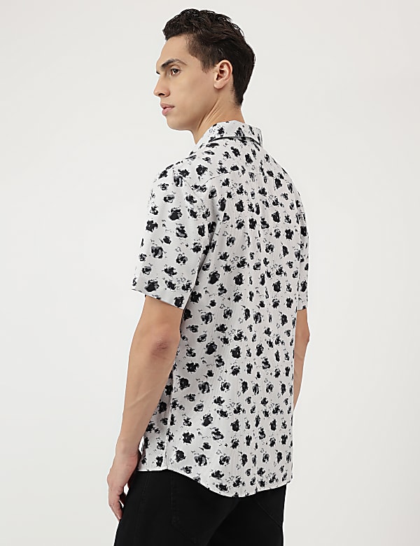 Modal Mix Spread Collar Shirt