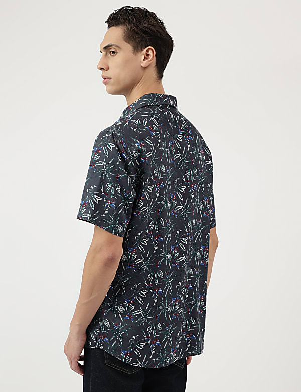 Pure Viscose Tropical Spread Collar Shirt