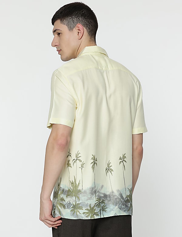 Pure Viscose Tropical Cuban Collar Shirt