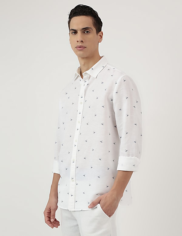 Relaxed Fit Spread Collar Shirt