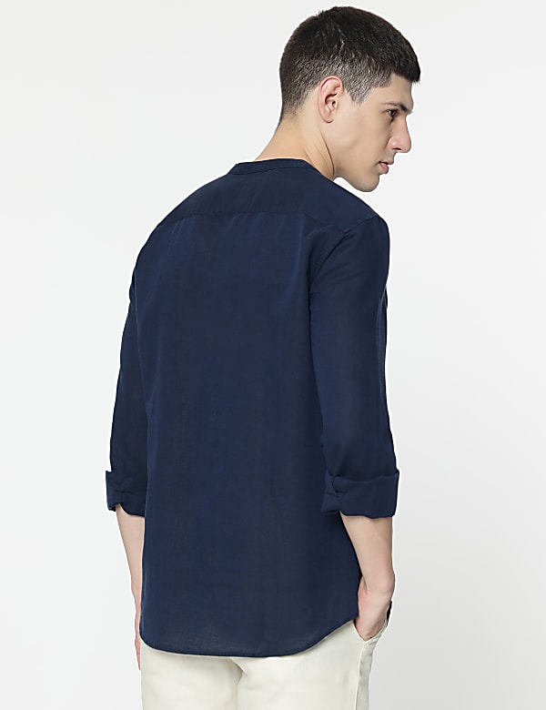 Linen Mix Plain Shirt