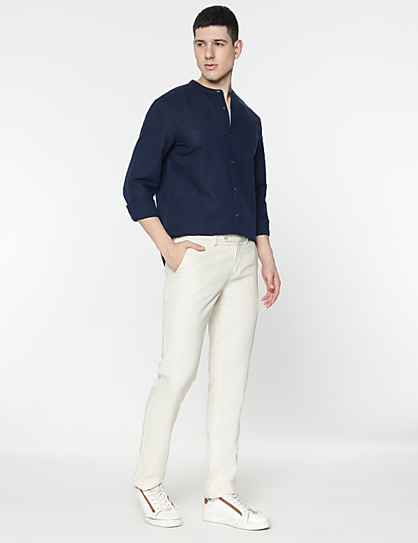 Linen Mix Plain Shirt