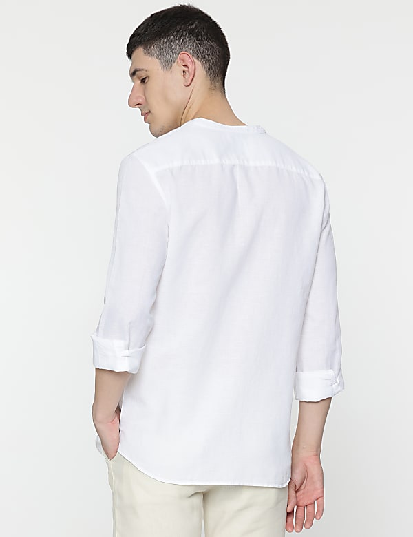 Linen Mix Plain Shirt