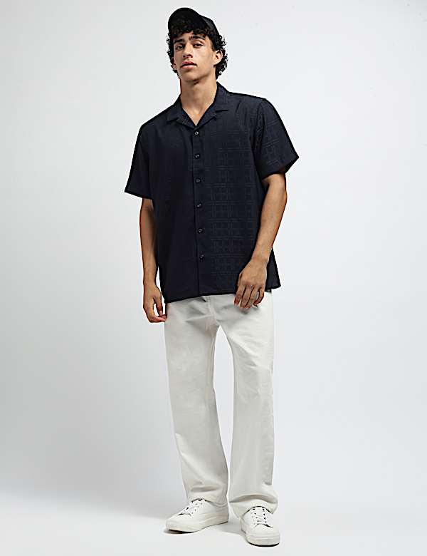 Relaxed Fit Resort Collar Checked Shirt