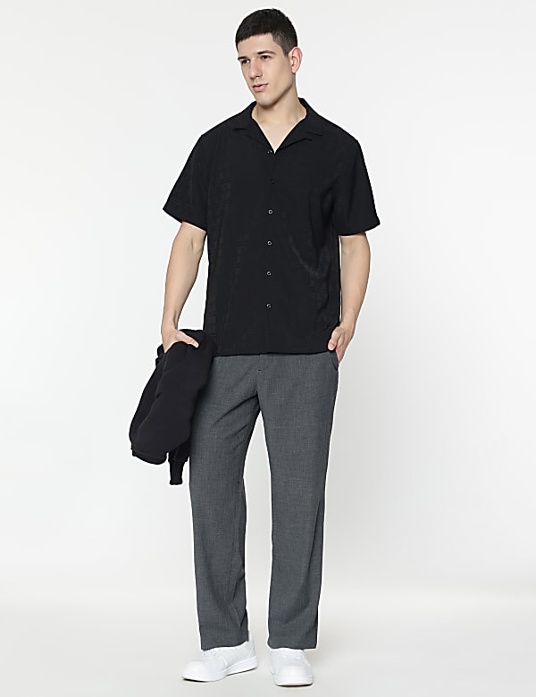Relaxed Fit Resort Collar Checked Shirt