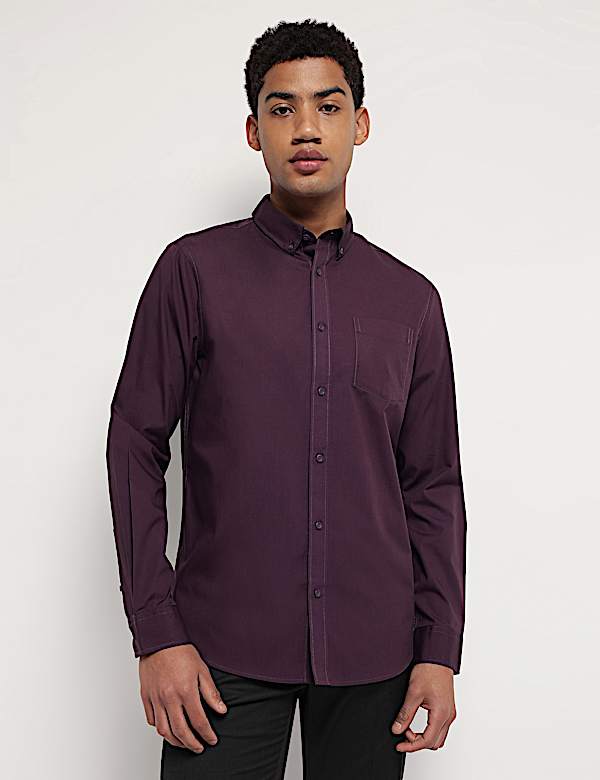 Pure Cotton Button Down Collar Shirt