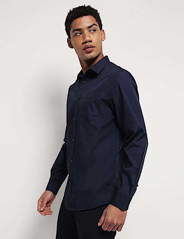 Pure Cotton Button Down Collar Shirt
