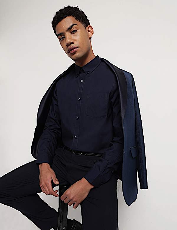 Pure Cotton Button Down Collar Shirt