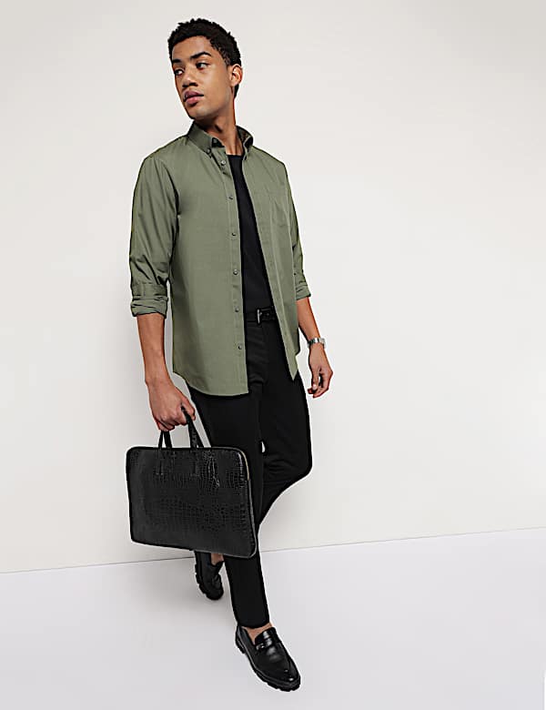 Pure Cotton Button Down Collar Shirt