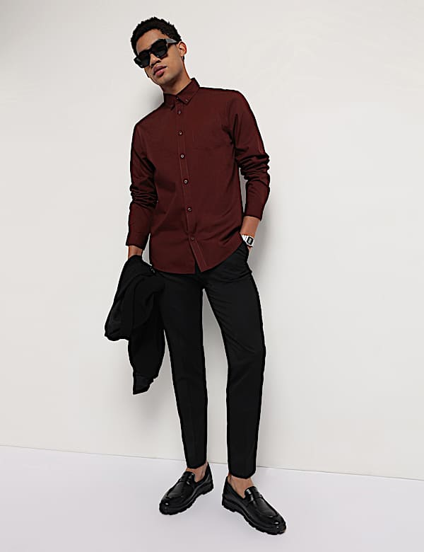 Pure Cotton Button Down Collar Shirt