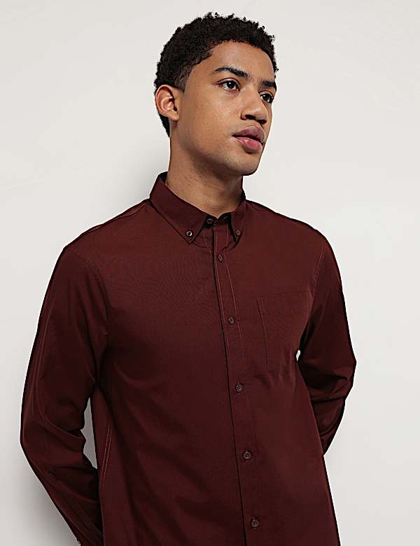 Pure Cotton Button Down Collar Shirt