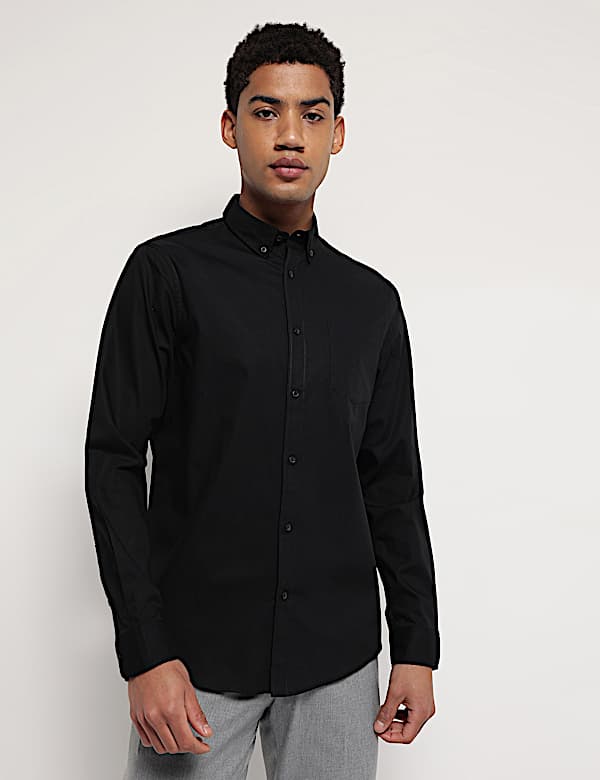 Pure Cotton Button Down Collar Shirt