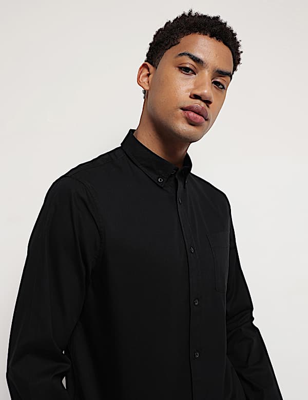 Pure Cotton Button Down Collar Shirt