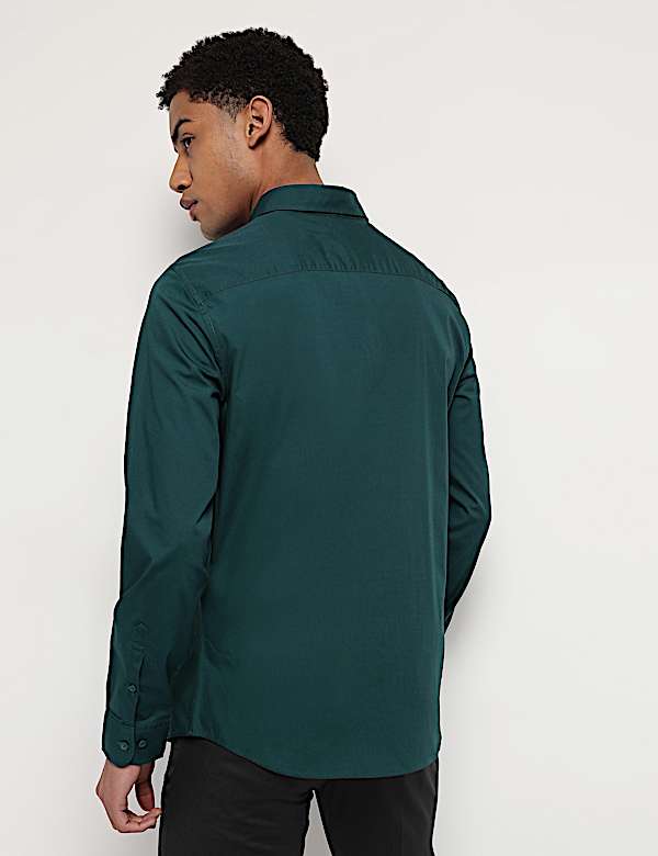 Pure Cotton Button Down Collar Shirt