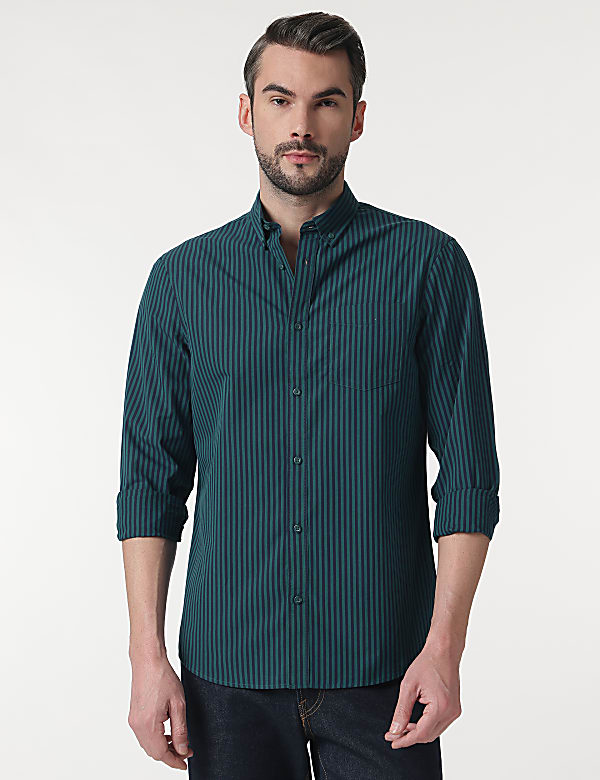 Pure Cotton Button Down Collar Shirt