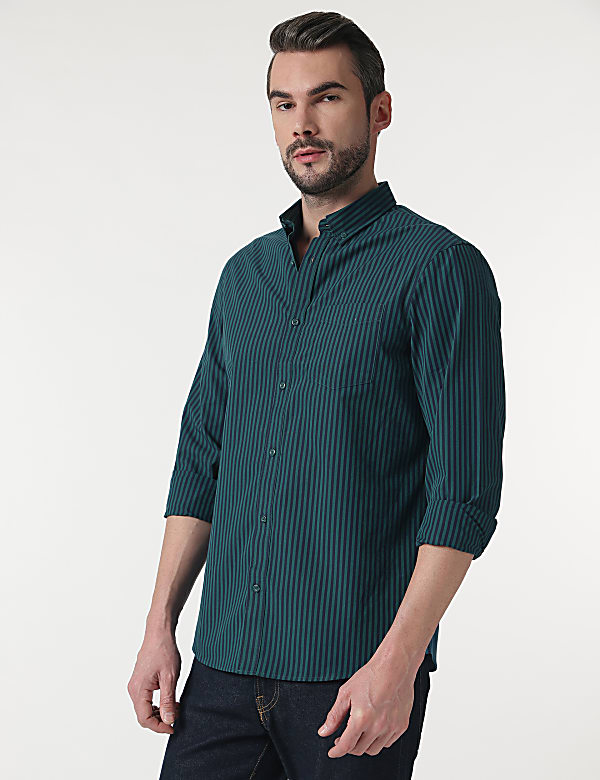 Pure Cotton Button Down Collar Shirt